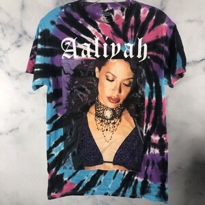 Aaliyah T Shirt  Multicolor  Tie Dye size Small Hip Hop Shirt
